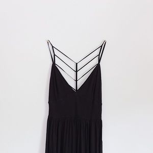 Black Maxi Dress with back design